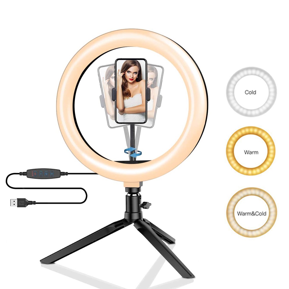 Photography Lighting Devices - 26cm 10 polegada led anel selfie
