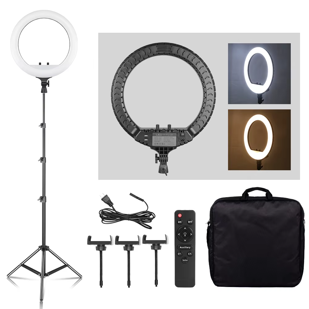 Luz de anel LED SH de 18 poleg - Photography Lighting Youtube avaliação e preço