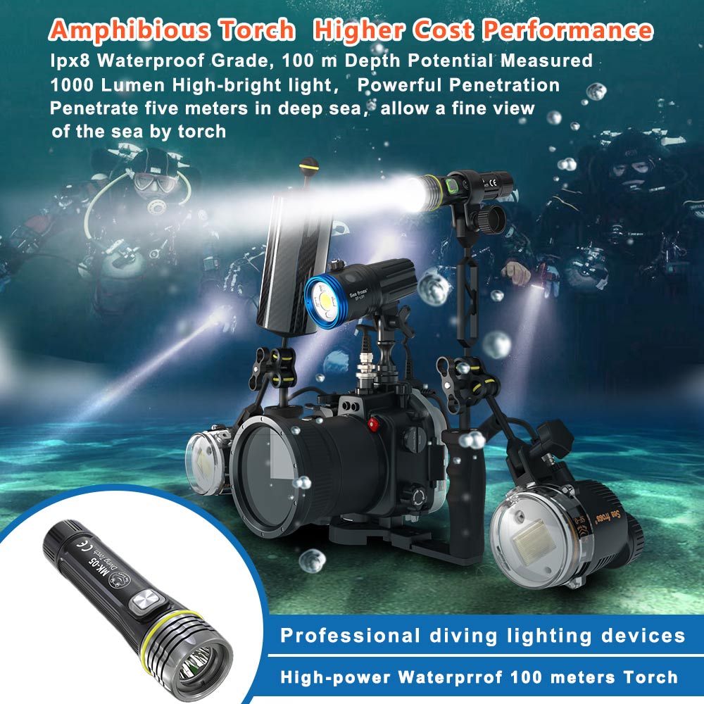 Seafrogs 100m/328ft ipx8 profi - Photography Lighting Brands avaliação e preço